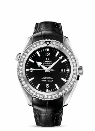 Omega Seamaster Planet Ocean 600M Co-Axial 45.5 Stainless Steel / Diamond / Black / Alligator 222.18.46.20.01.001 (22218462001001)